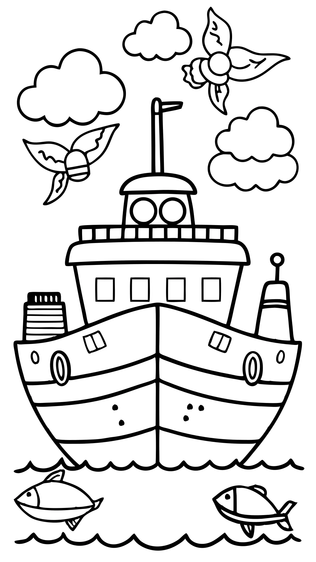 coloriages de bateaux imprimables